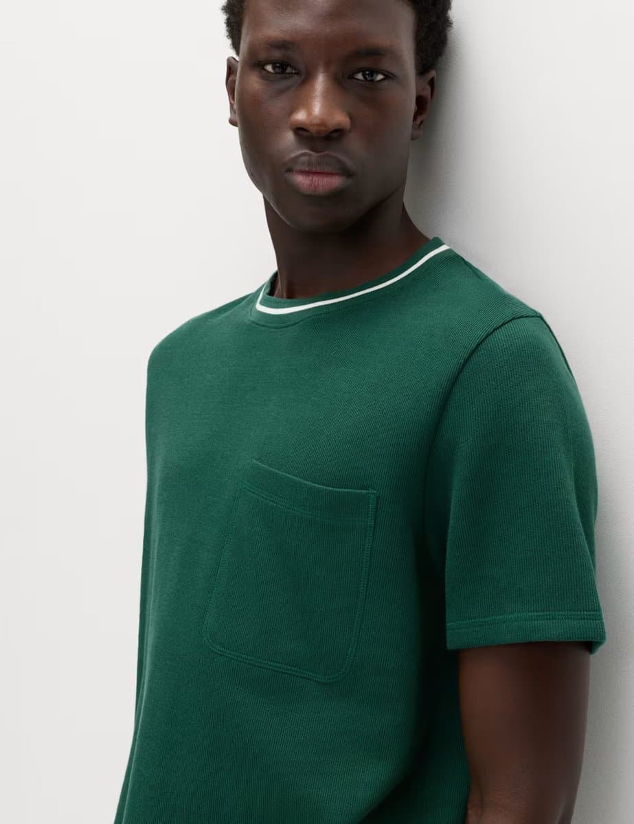 Marks & Spencer M&S Cotton Rich Loungewear Top Green - 2