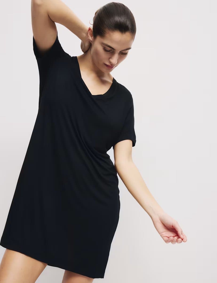 Marks & Spencer M&S Lace Detail Nightshirt Black - 2