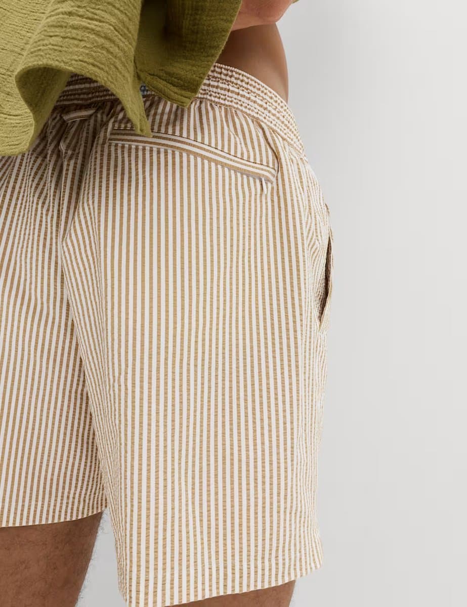 Marks & Spencer M&S Seersucker Swim Shorts Sand - 3