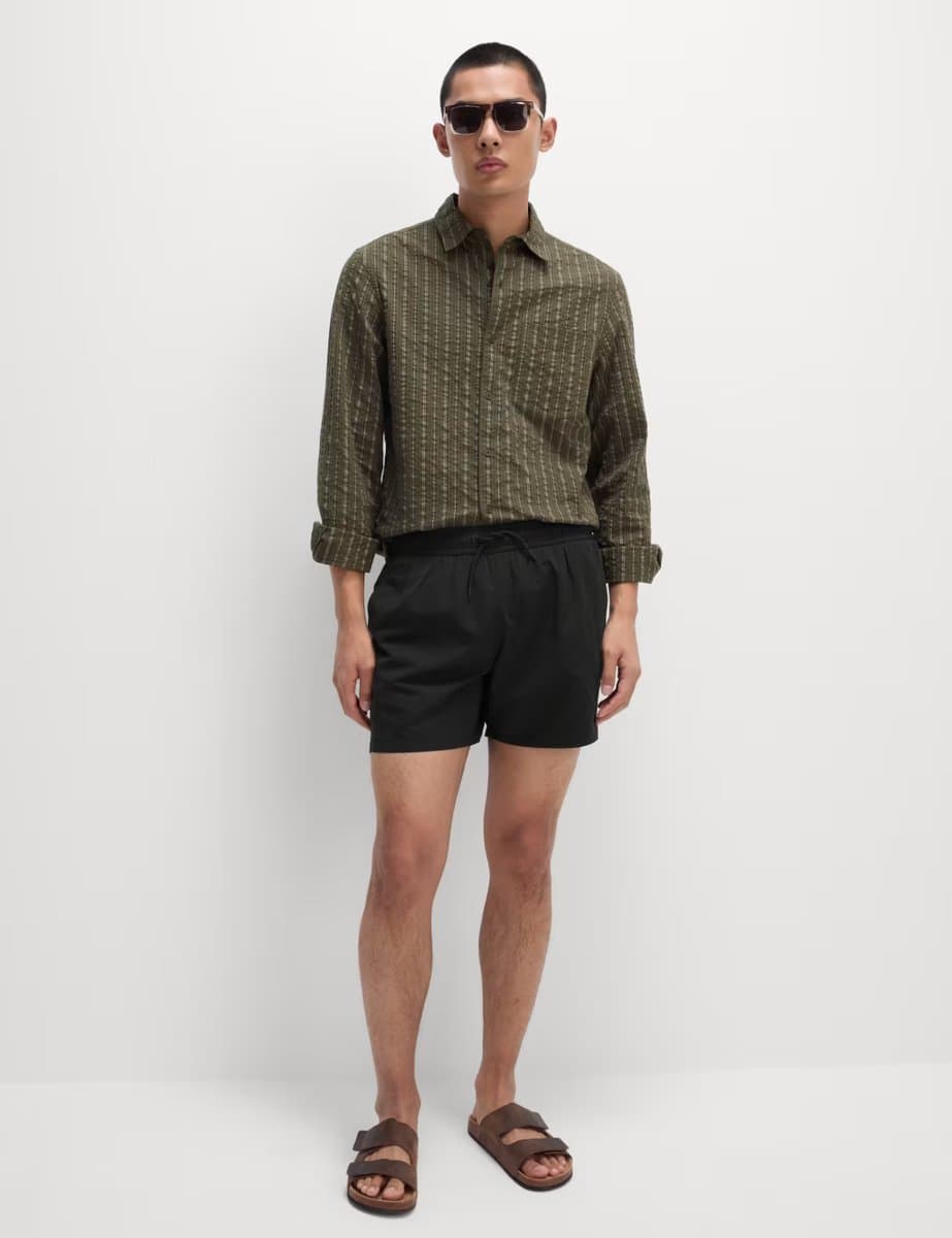 Marks & Spencer M&S Quick Dry Plain Swim Shorts Black