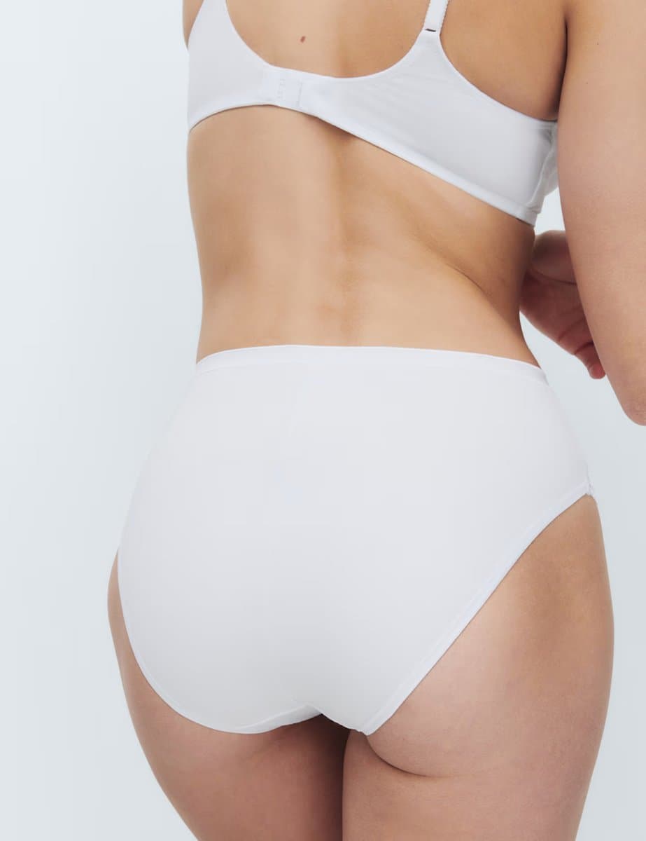 Marks & Spencer M&S 2 Pack Amelia Lace Cotton Rich Shaping Knickers White - 3