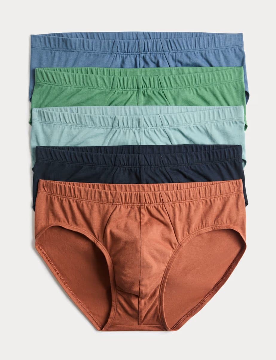 Marks & Spencer M&S 5 Pack Pure Cotton Cool & Fresh™ Slips Multi