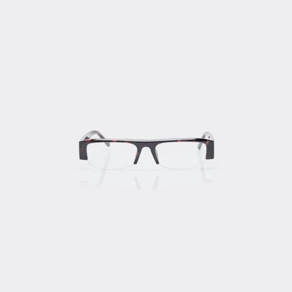 EGO Side Logo Clear Lense Rectangle Shaped Sunglasses In Leopard Print, Women's Size UK One Size - 2