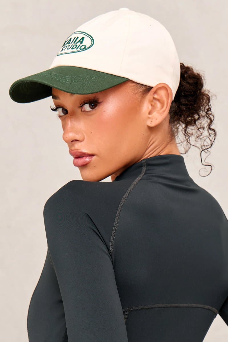 Kaiia Kaiia Studio Logo Contrast Cap Cream & Green - 2