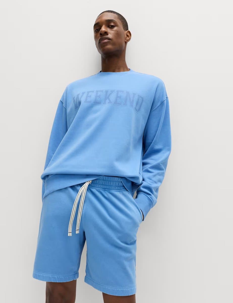 Marks & Spencer M&S Cotton Rich Printed Pyjama Top Blue - 4