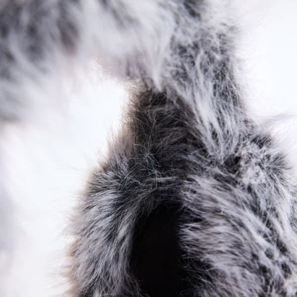 EGO Chunky Oversized Earmuffs In Grey Faux Fur, Women's Size UK One Size - 2