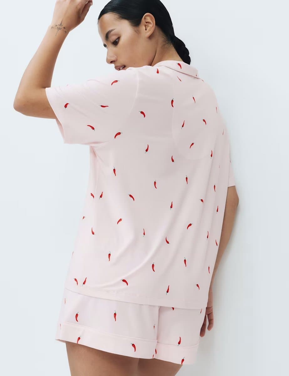 Marks & Spencer M&S 2 Pack Soft Touch Revere Shortie Sets Pink Mix - 3