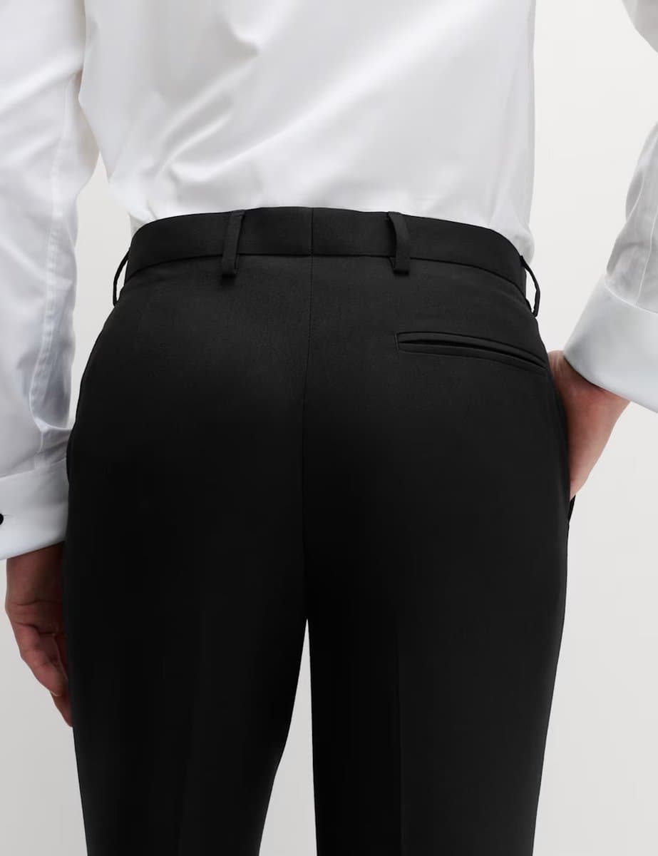 Marks & Spencer M&S Slim Fit Tuxedo Trousers Black - 4