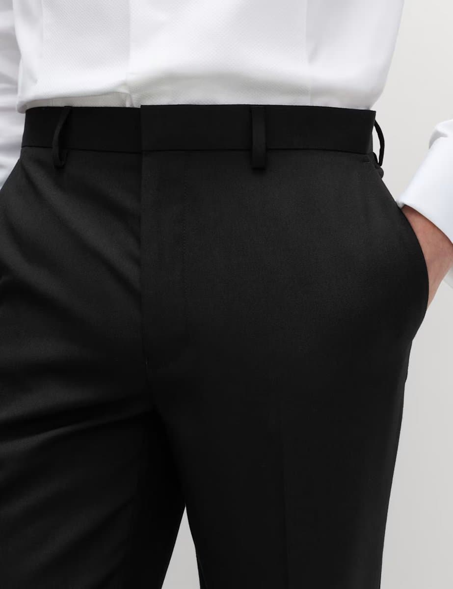 Marks & Spencer M&S Slim Fit Tuxedo Trousers Black - 5