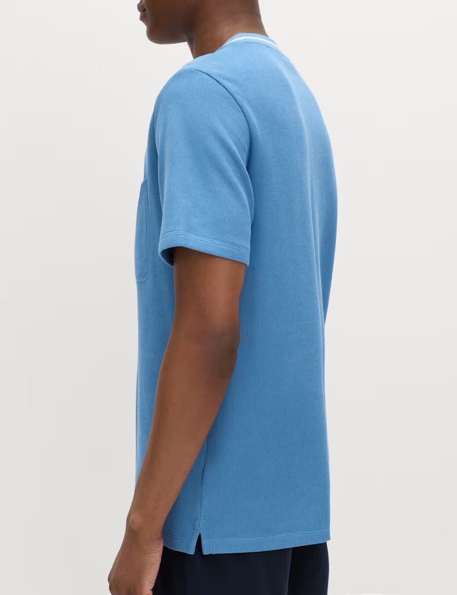 Marks & Spencer M&S Cotton Rich Loungewear Top Blue - 2