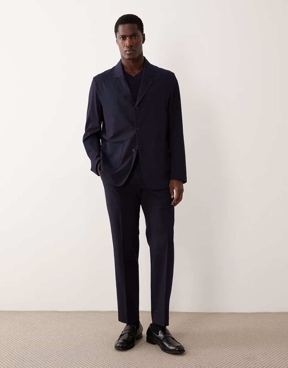 ASOS Mango Parioli slim fit tailored blazer and Mango Parioli slim fit tailored trouser co-ord in blue