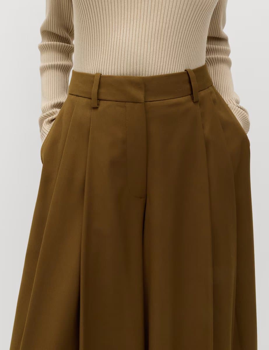 Marks & Spencer M&S Pleat Front Culottes Moss - 3
