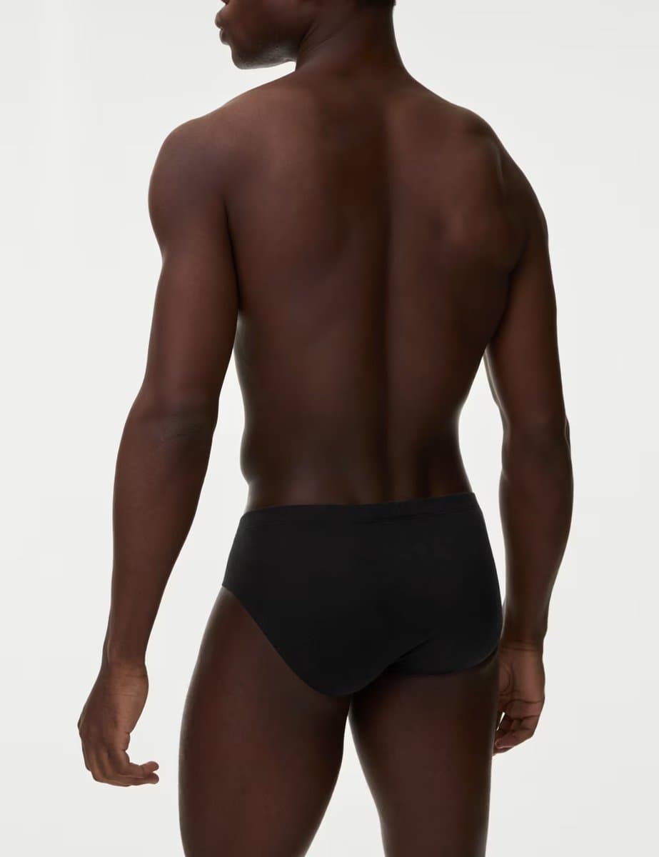 Marks & Spencer M&S 5 Pack Pure Cotton Cool & Fresh™ Slips Black - 2