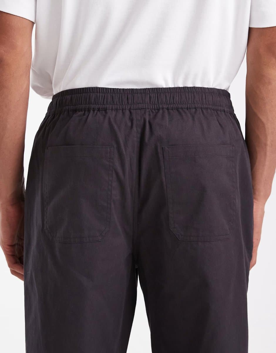 ASOS New Look soft touch pull on trousers co-ord in dark grey - 5