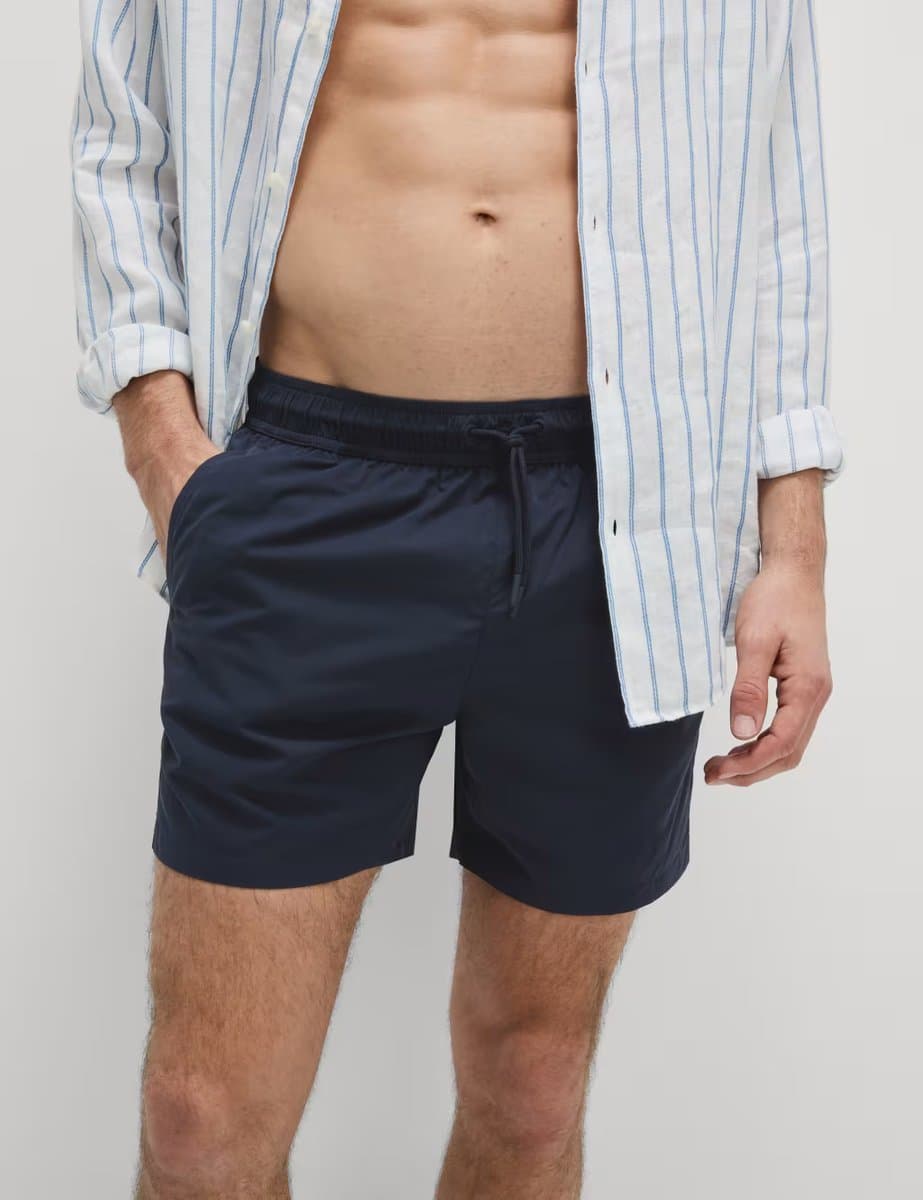 Marks & Spencer M&S Quick Dry Plain Swim Shorts Dark Navy - 2