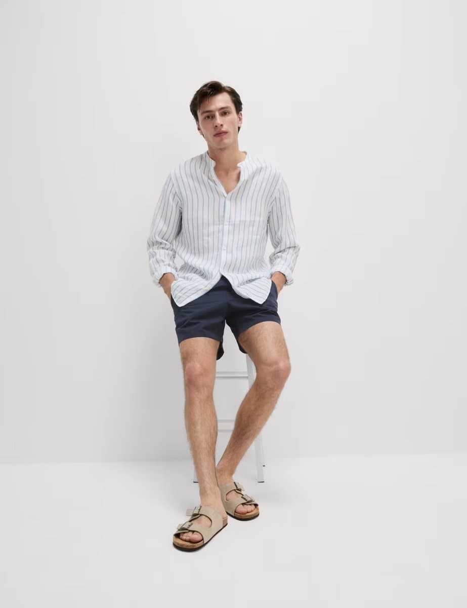 Marks & Spencer M&S Quick Dry Plain Swim Shorts Dark Navy - 3