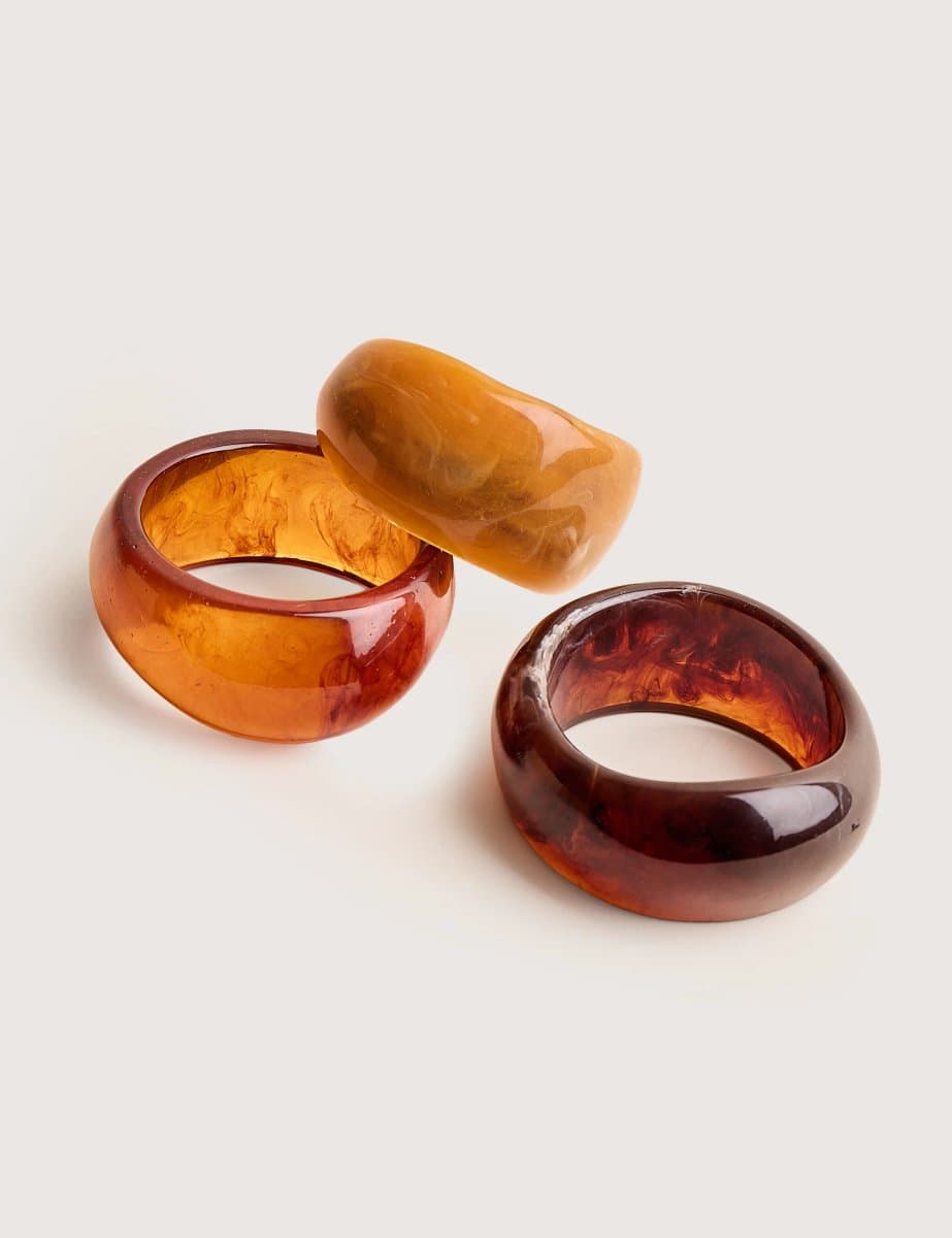 Public Desire 3 Pack Chunky Resin Bangle Set Multi - 2