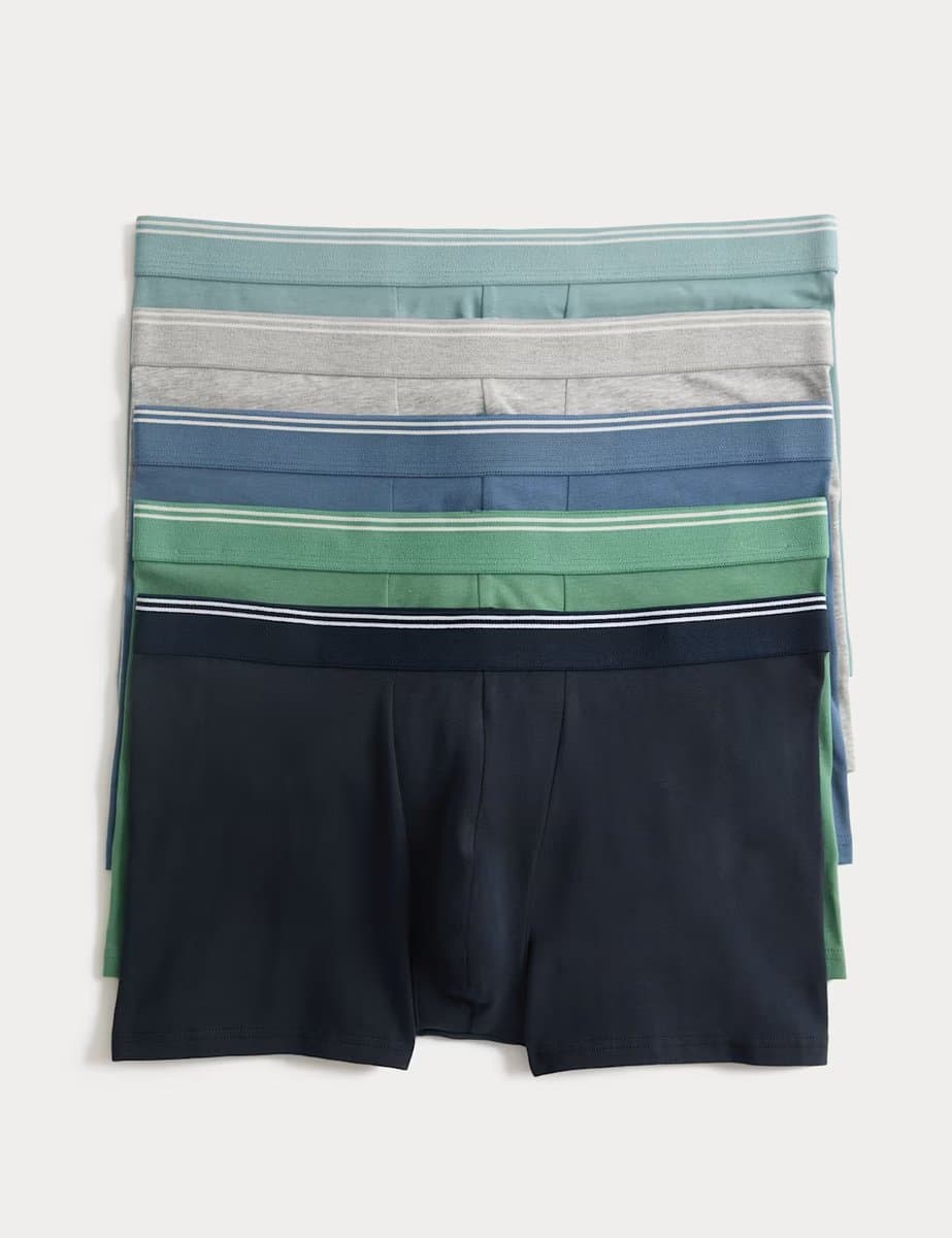 Marks & Spencer M&S 5pk Cotton Stretch Cool & Fresh™ Hipsters Multi