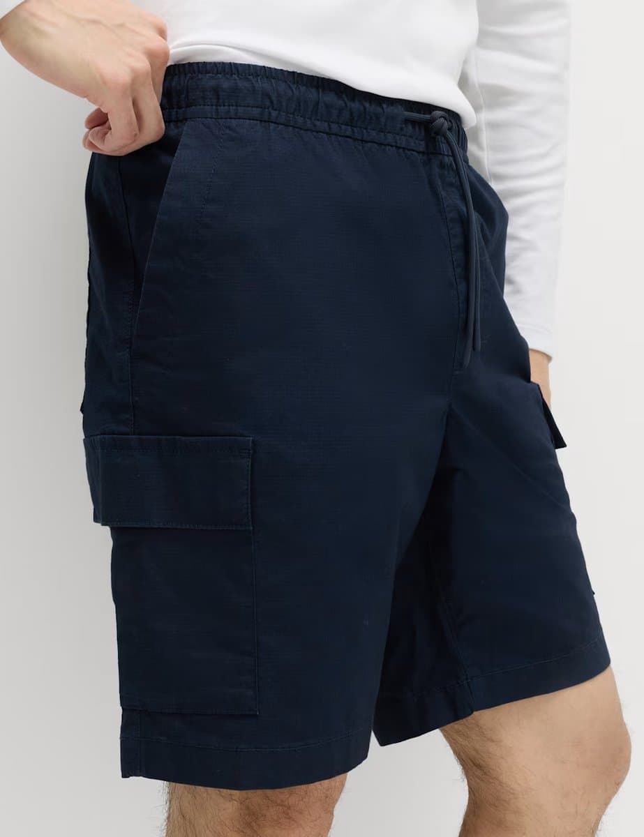 Marks & Spencer M&S Elasticated Waist Ripstop Cargo Shorts Navy - 2
