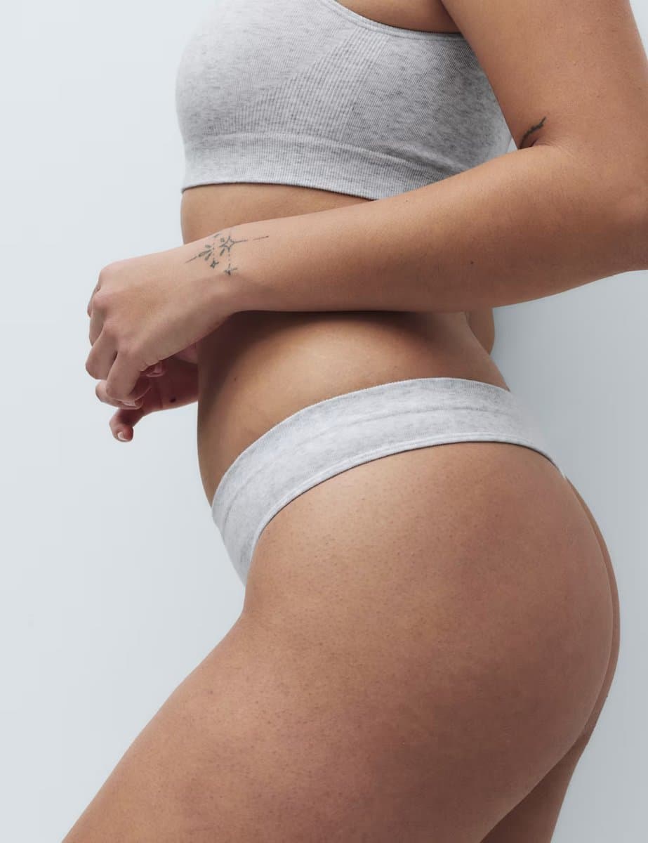 Marks & Spencer M&S 3 Pack Seamfree Thongs Grey Mix - 3