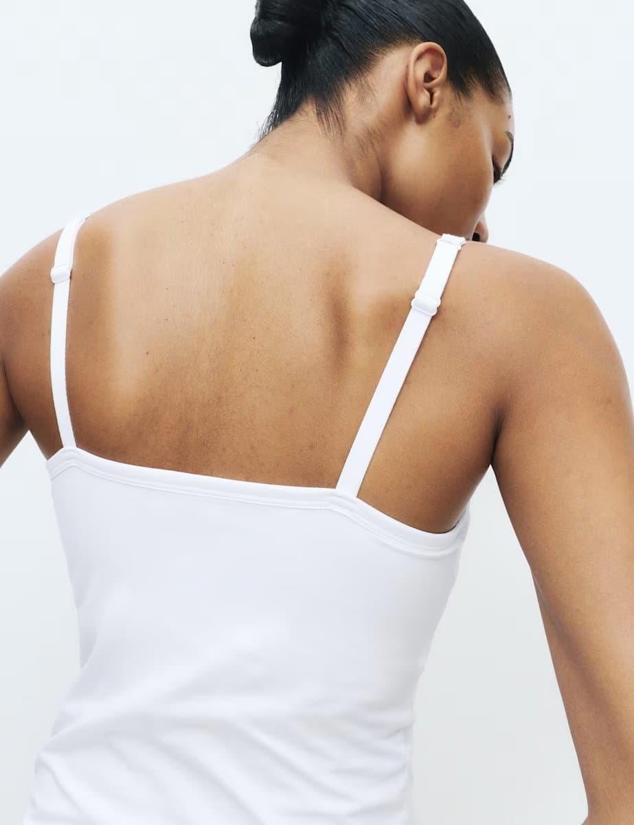 Marks & Spencer M&S 2 Pack Cotton Rich Secret Support™ Vests White - 4