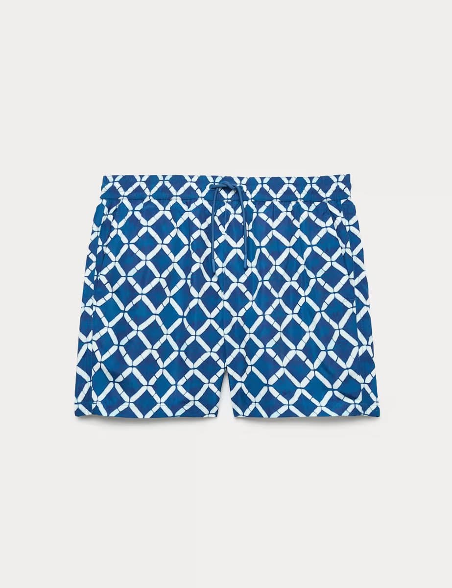 Marks & Spencer M&S Quick Dry Printed Swim Shorts Dark Marine - 2