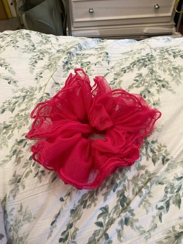 ASOS Oversized hot pink scrunchie