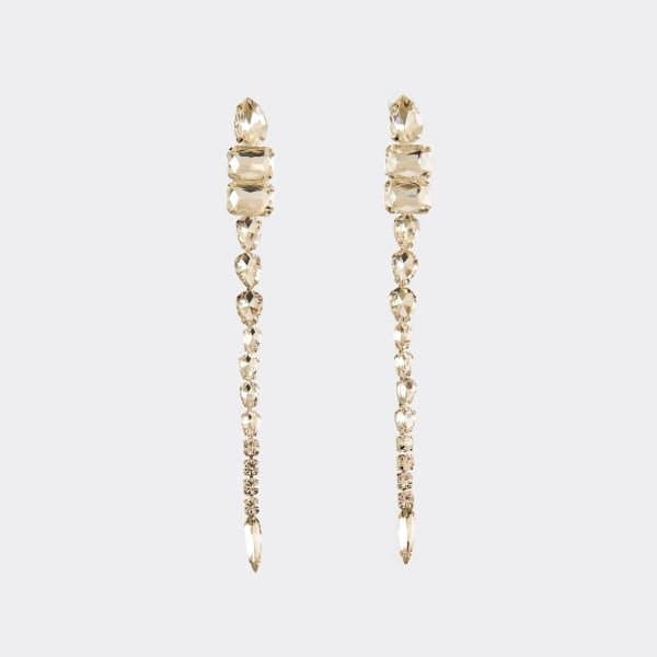 EGO Gem Detail Drop Earrings In Silver, Women's Size UK One Size