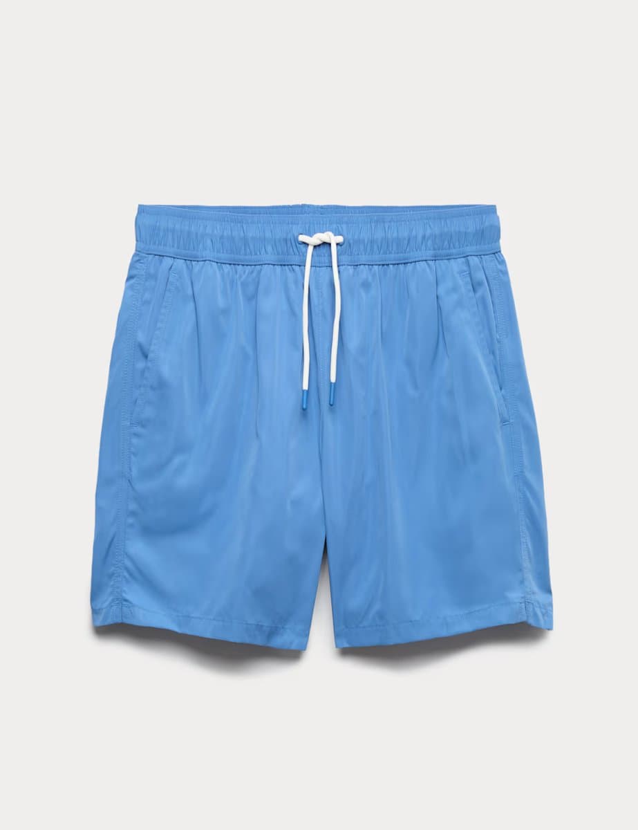 Marks & Spencer M&S Quick Dry Plain Swim Shorts Azure Blue