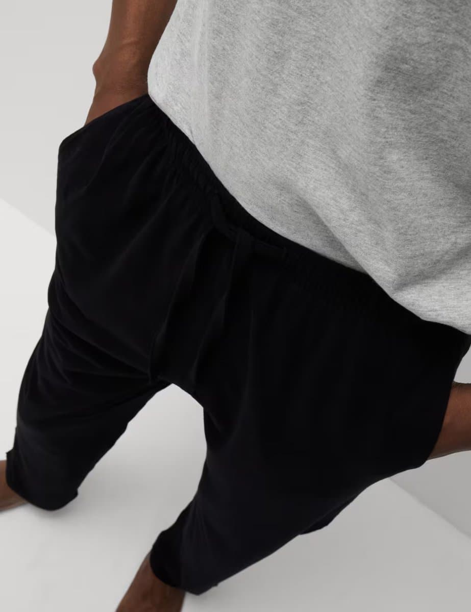 Marks & Spencer M&S Pure Cotton Pyjama Set Grey Mix - 4