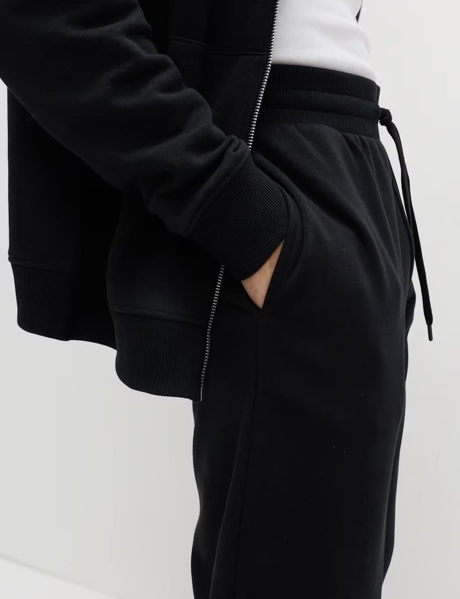 Marks & Spencer M&S Elasticated Waist Cotton Rich Joggers Black - 3