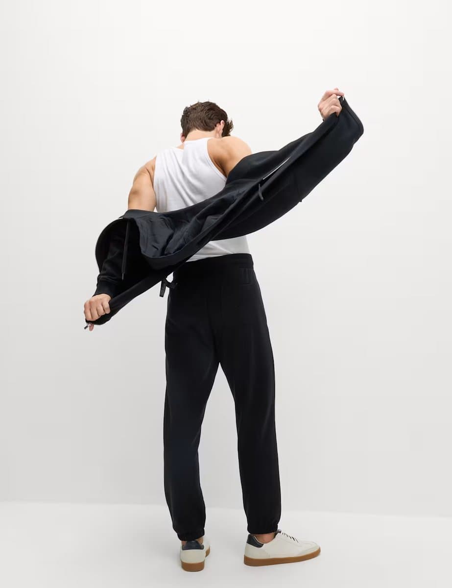 Marks & Spencer M&S Elasticated Waist Cotton Rich Joggers Black - 4