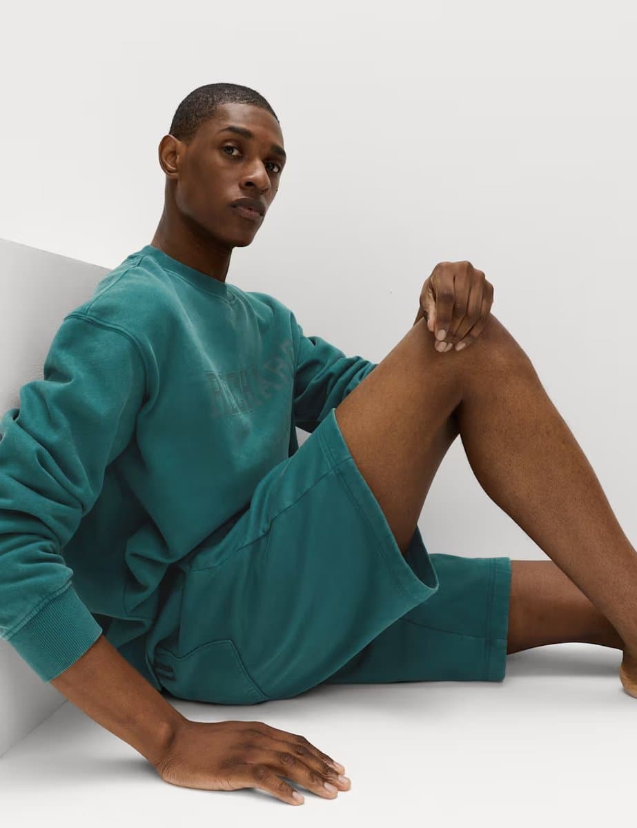 Marks & Spencer M&S Cotton Rich Garment Wash Pyjama Shorts Green - 3