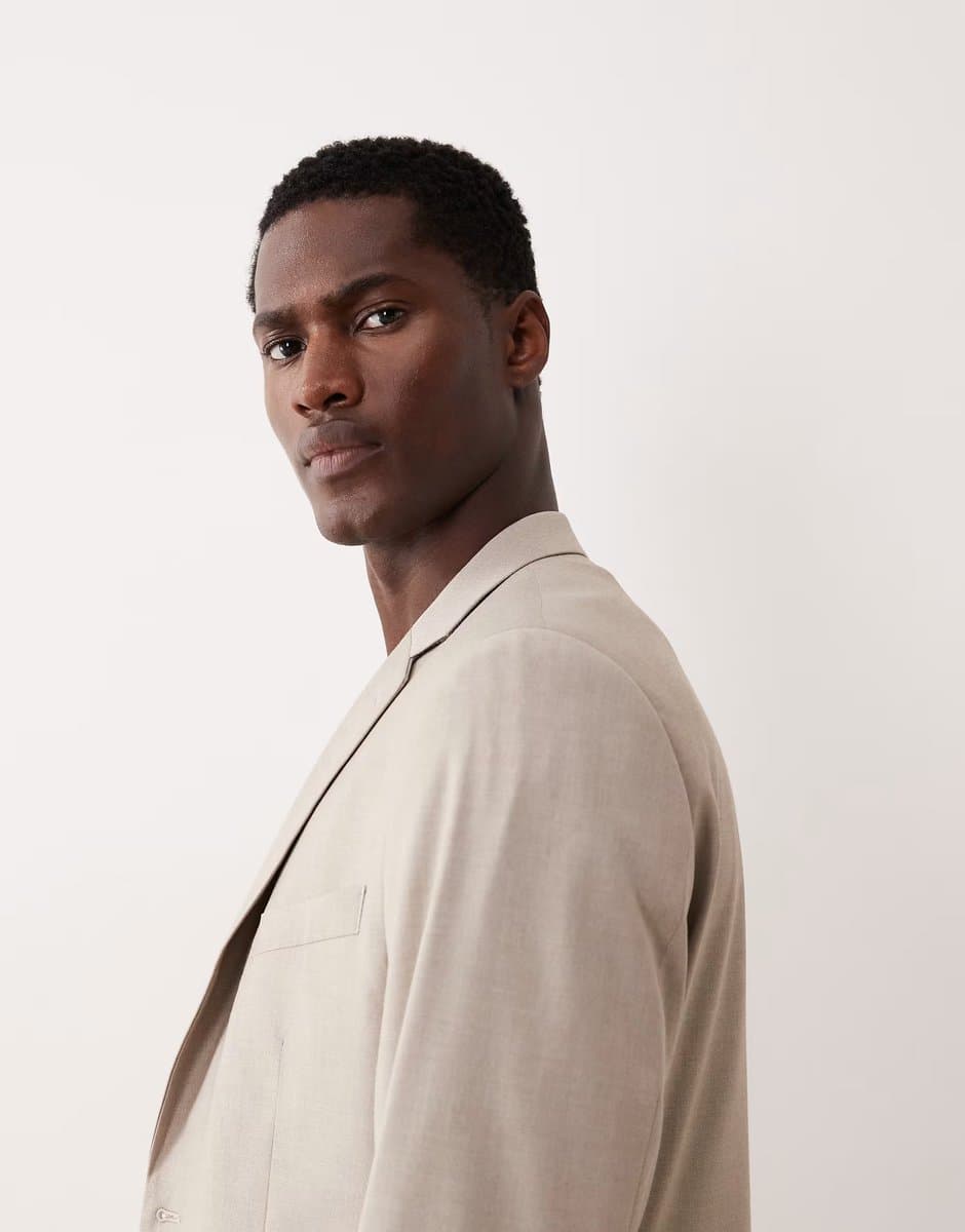 ASOS Mango tailored blazer co-ord in beige - 4