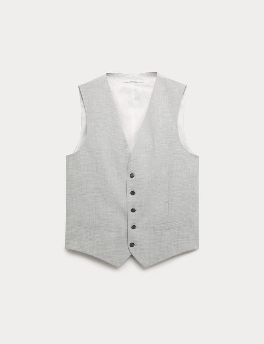 Marks & Spencer M&S Stretch Waistcoat Light Grey - 2