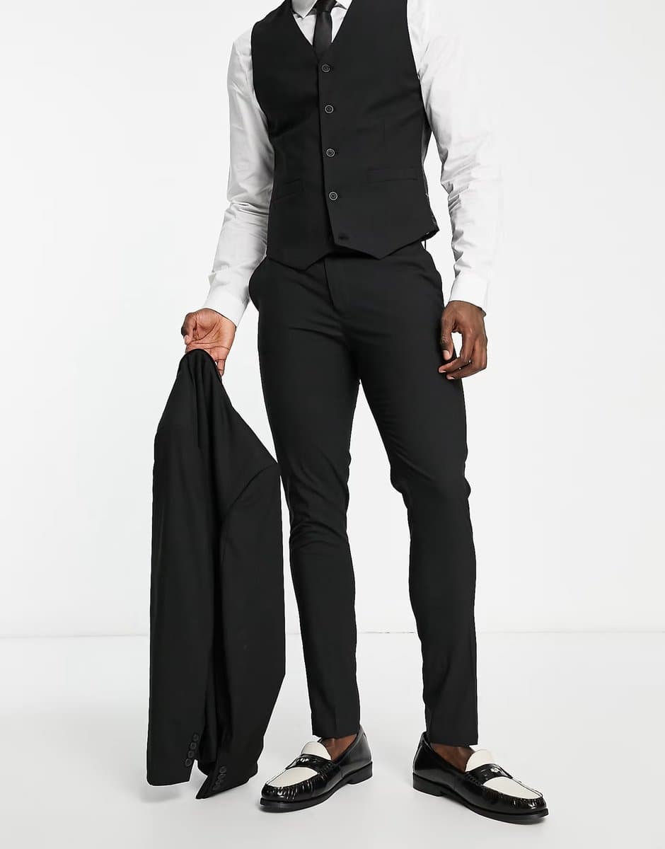 ASOS ASOS DESIGN skinny suit trouser in black