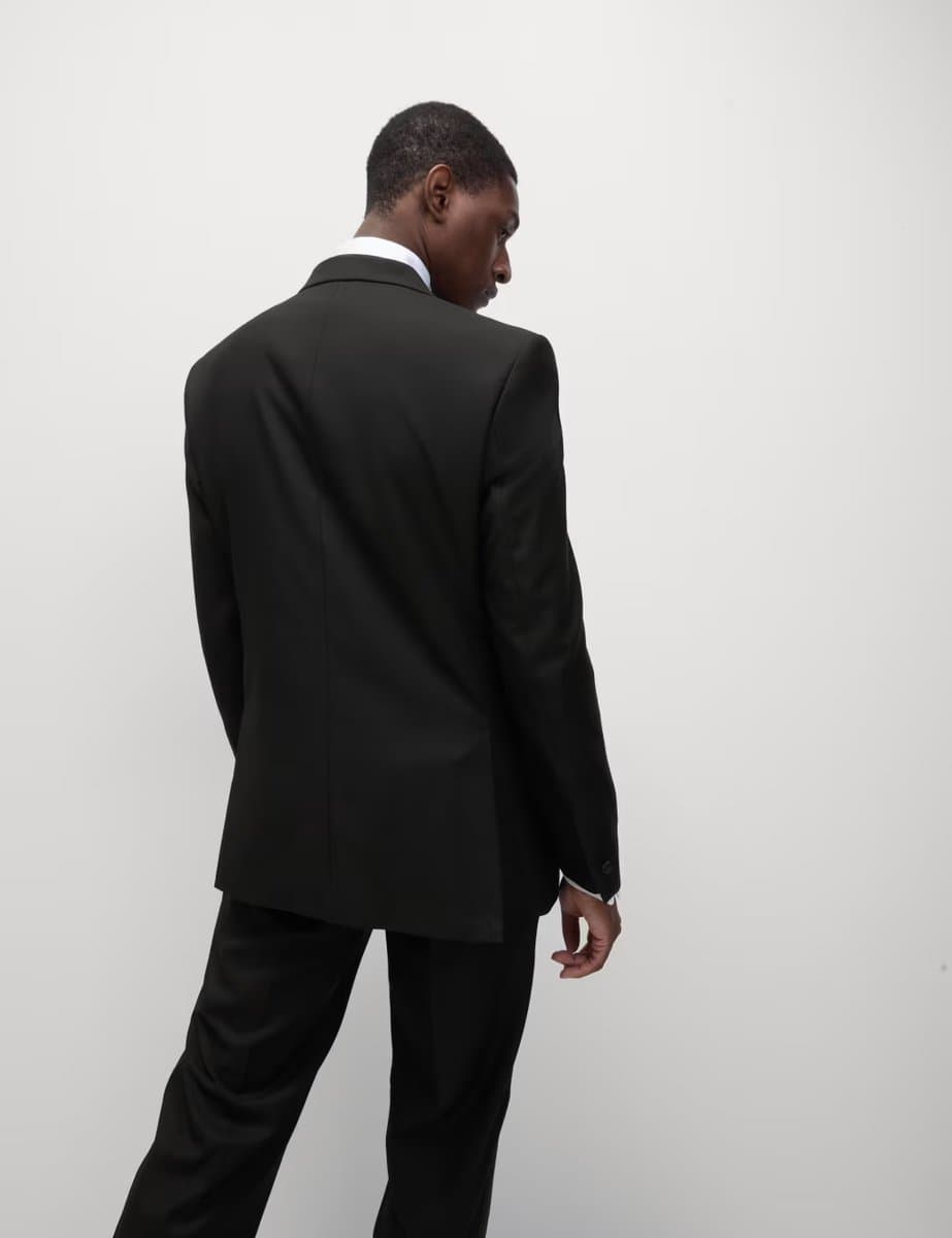 Marks & Spencer M&S Regular Fit Stretch Tuxedo Jacket Black - 5