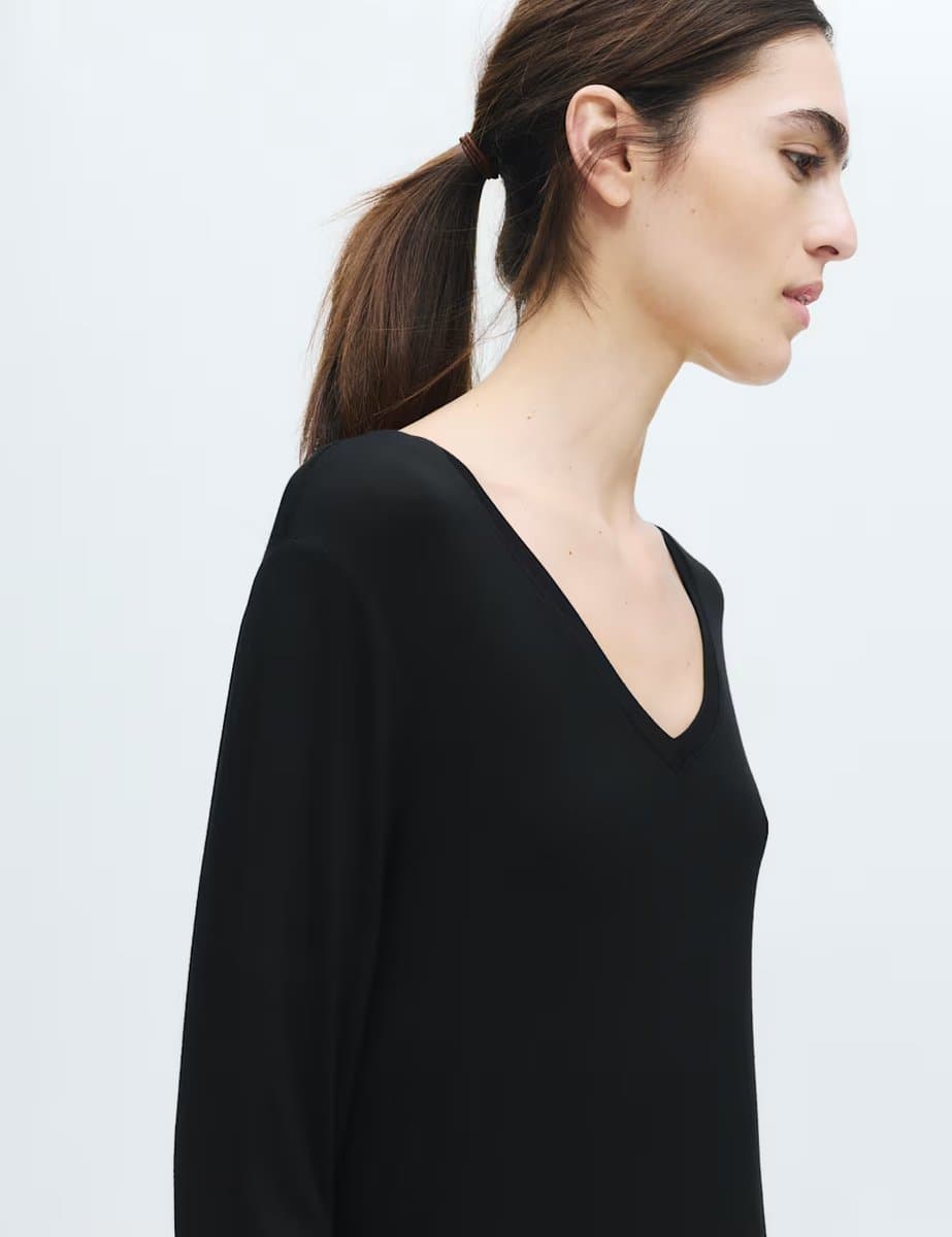 Marks & Spencer M&S Lace Trim Nightdress Black - 3