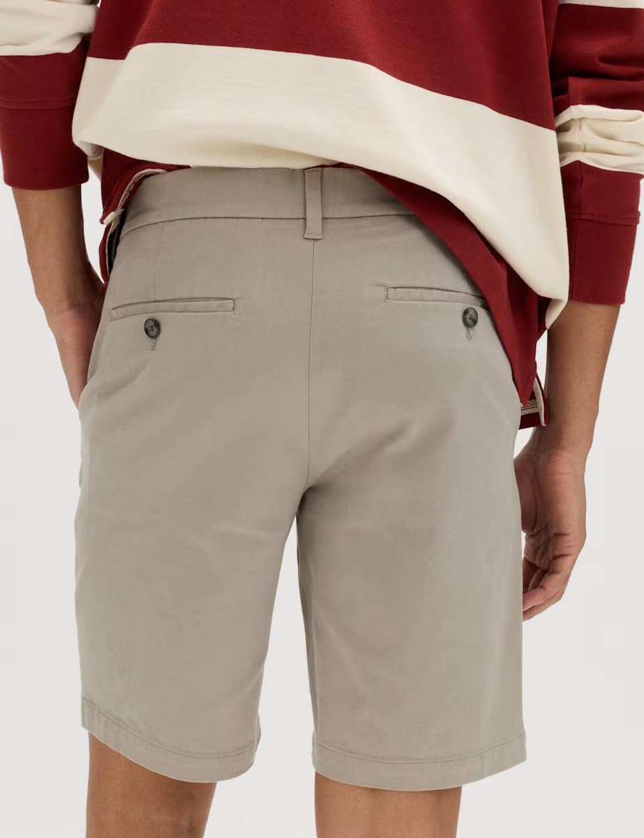 Marks & Spencer M&S Slim Fit Stretch Chino Shorts Grey