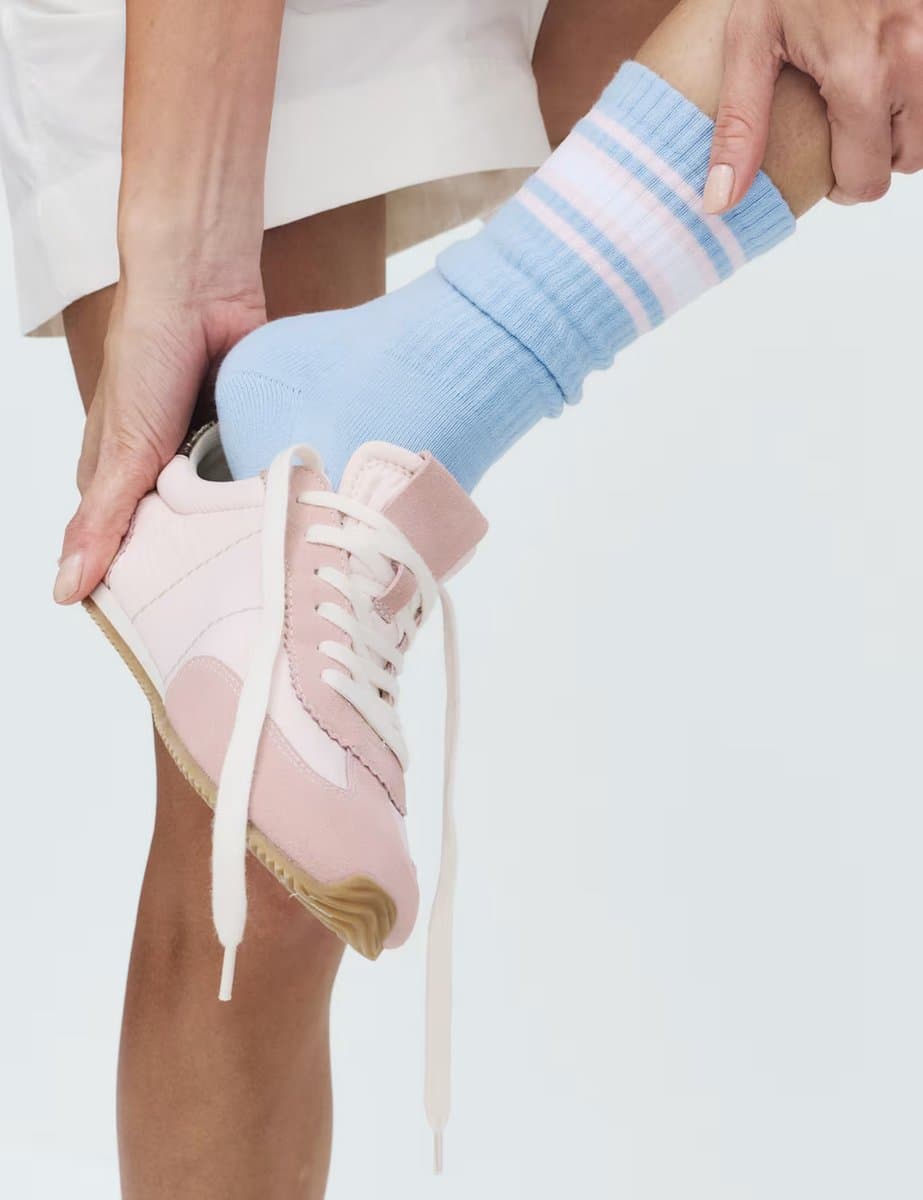 Marks & Spencer M&S 2 Pack Cotton Rich Sporty Crew Socks Blue Mix - 2