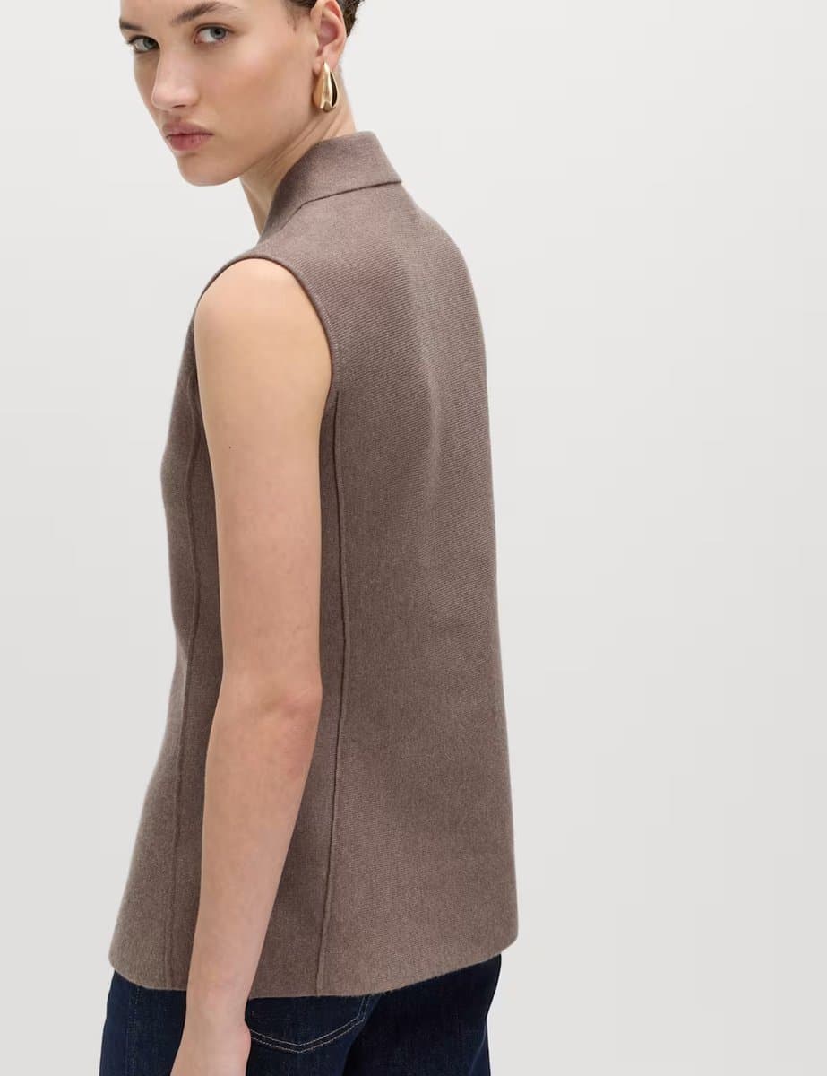 Marks & Spencer M&S Soft Touch Longline Knitted Waistcoat Nutmeg - 4