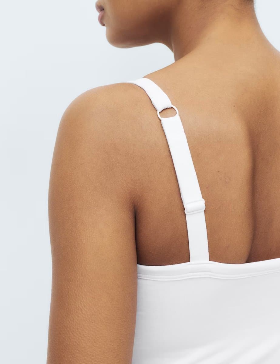 Marks & Spencer M&S 2 Pack Cotton Rich Secret Support Vests F+ White - 2