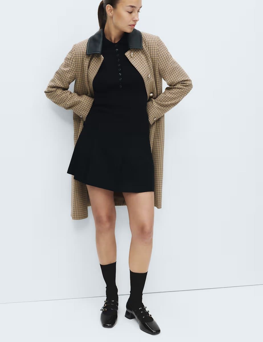 Marks & Spencer M&S 2 Pack Rayon Ribbed Ankle High Socks Black/Black