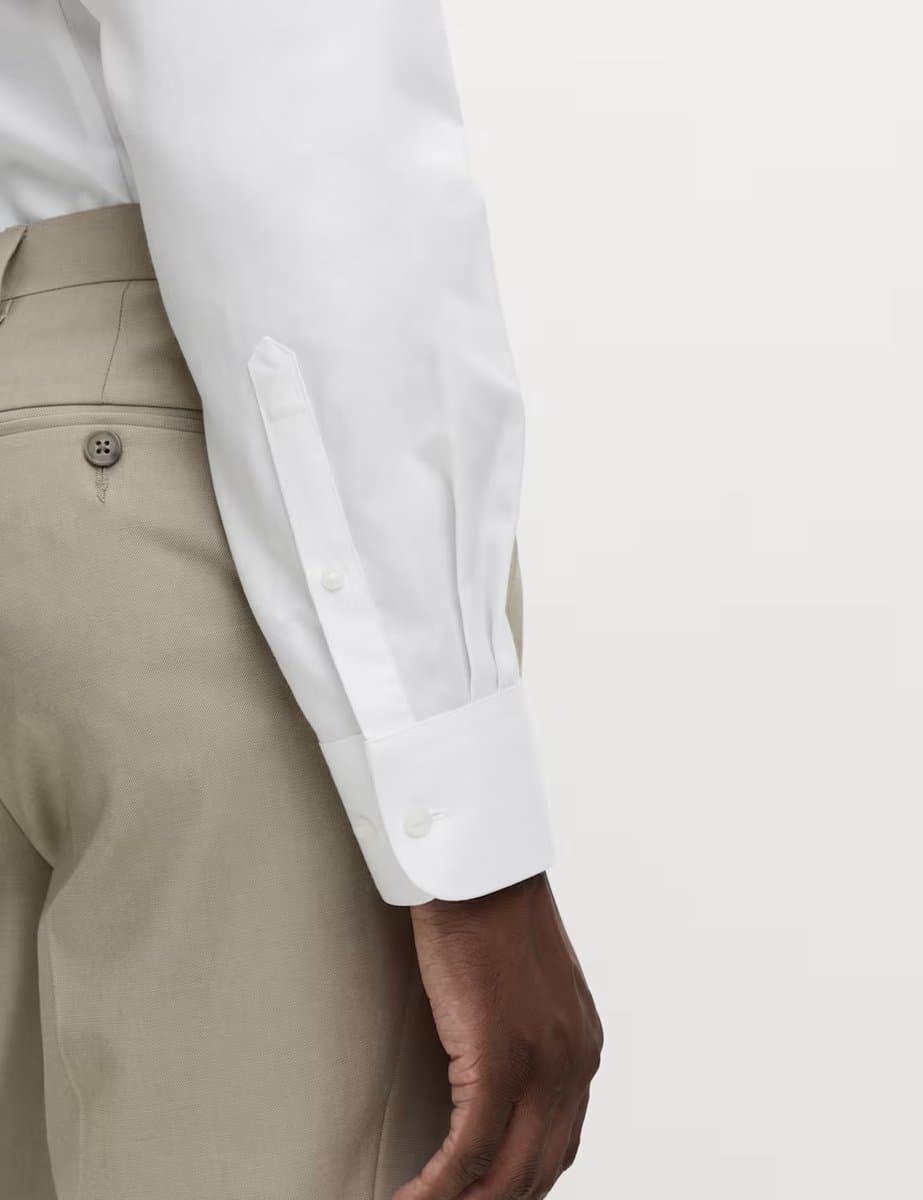 Marks & Spencer M&S 4pc Slim Fit Easy Iron Shirt and Tie Set White/Red - 3