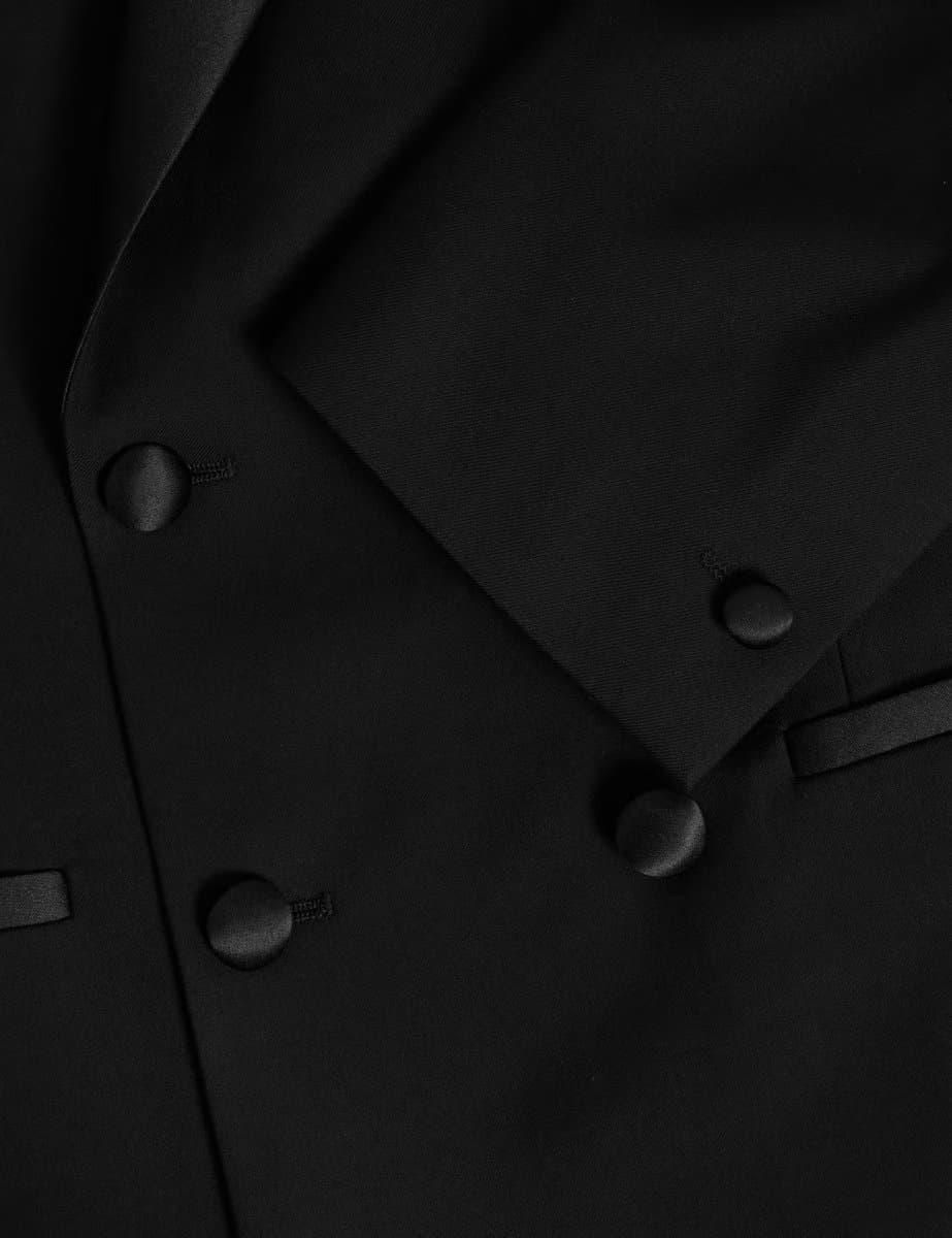 Marks & Spencer M&S Slim Fit Double Breasted Tuxedo Jacket Black - 2