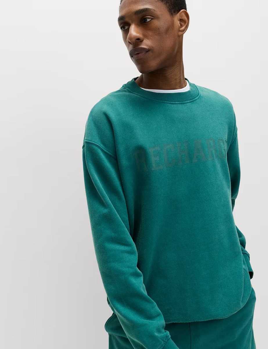 Marks & Spencer M&S Cotton Rich Printed Pyjama Top Green