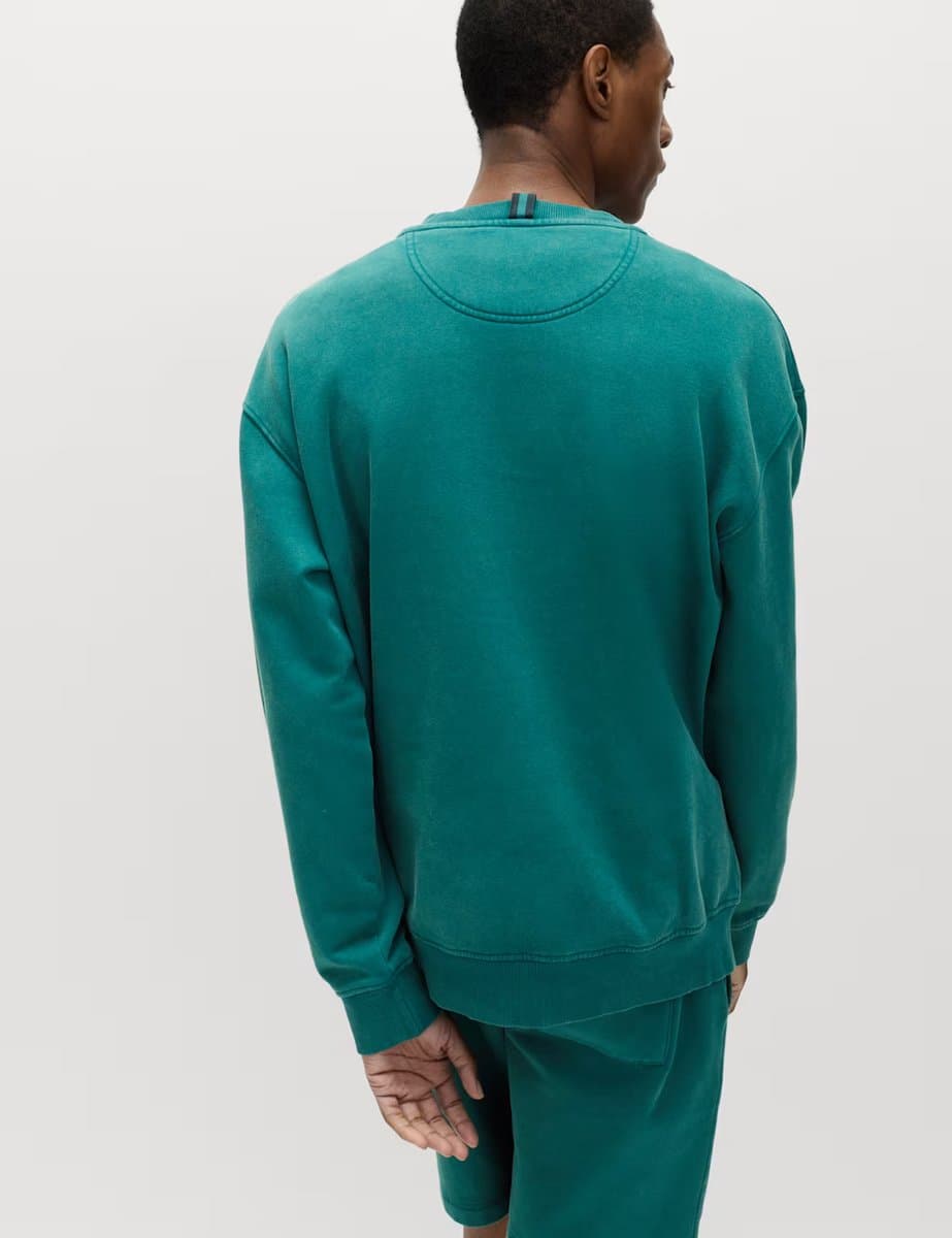 Marks & Spencer M&S Cotton Rich Printed Pyjama Top Green - 3