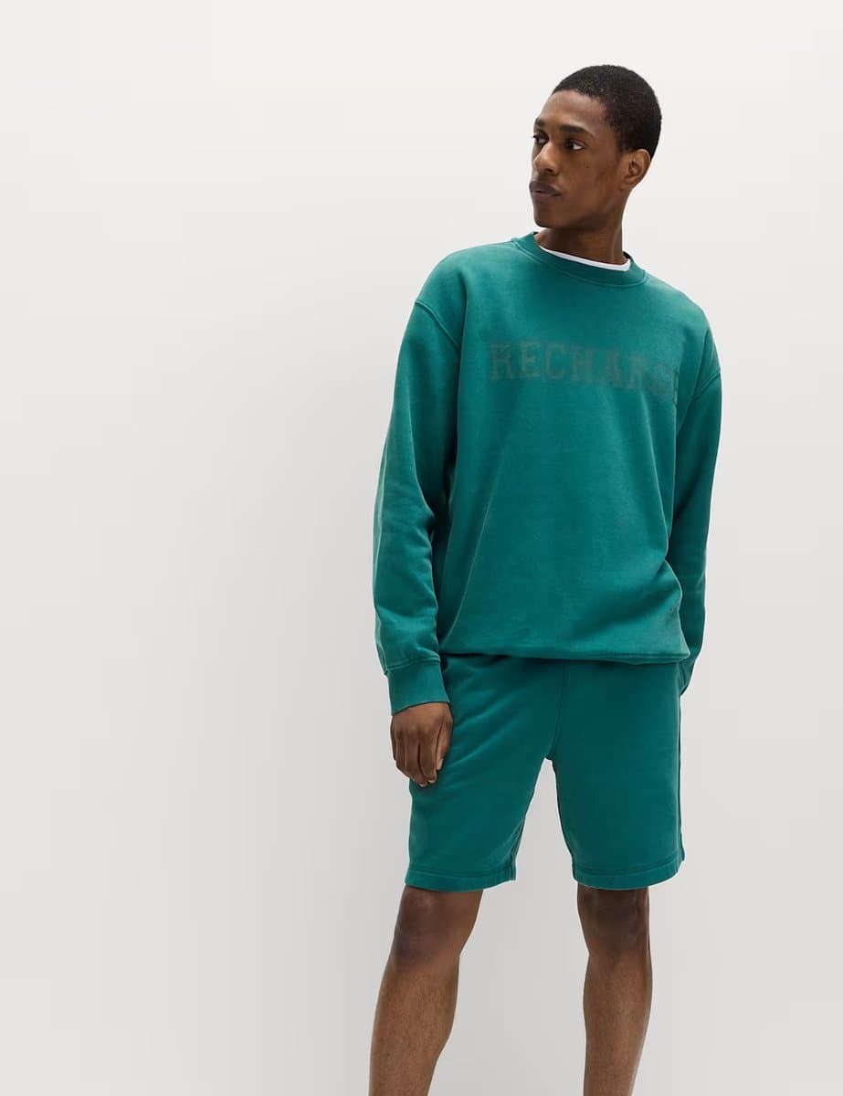 Marks & Spencer M&S Cotton Rich Printed Pyjama Top Green - 4