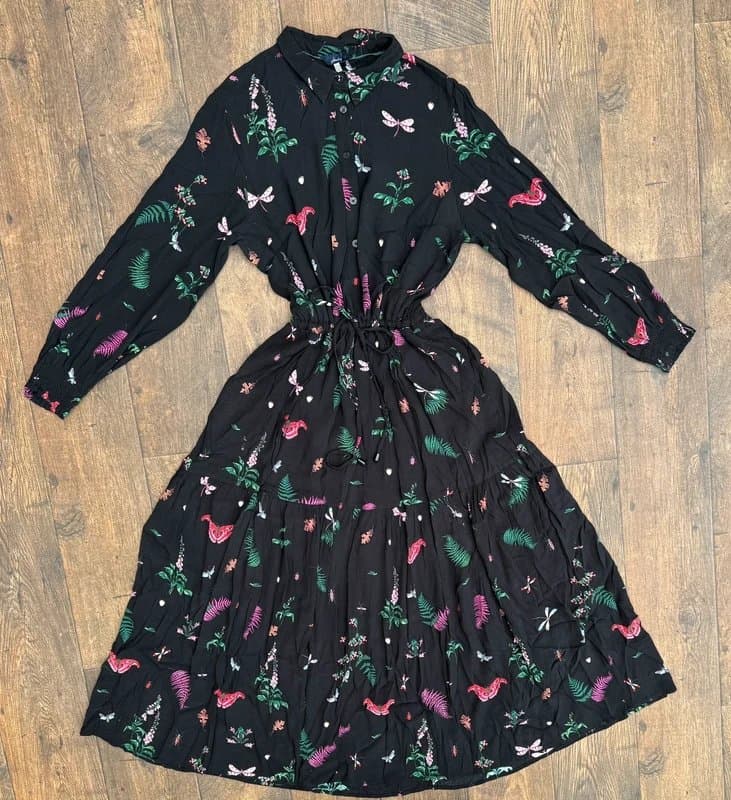 Joules RARE!Joules Floral Insect Dress Holiday Shopping Sightseeing Birthday Everyday Statement 16