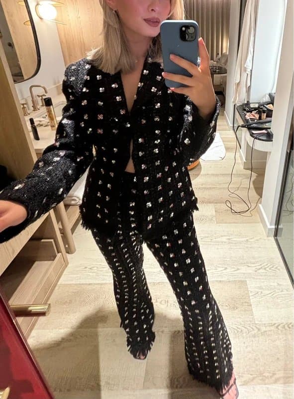 Asos luxe ASOS luxe embellished boucle two piece suit